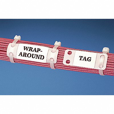 Marker Plate 2.5 x0.75 White PK100