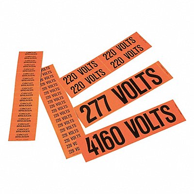 Voltage Marker Vinyl 120 Volts PK5