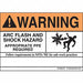 Sign Warning Arc Flash Orange/White PK5