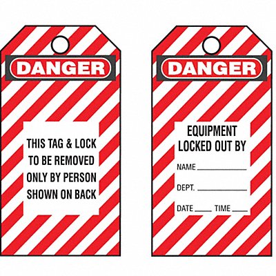 Tag Danger This Tag . Rd/bl/wh PK5