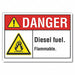 Diesel Danger Rflctv Label 7inx10in