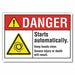 Danger Sign 10inx14in Non-PVC Polymer