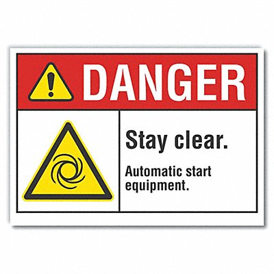 Danger Sign 7 in x 10 in Non-PVC Polymer