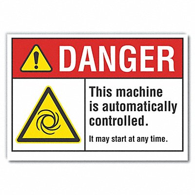 Danger Sign 10inx14in Non-PVC Polymer