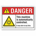 Danger Sign 10inx14in Non-PVC Polymer