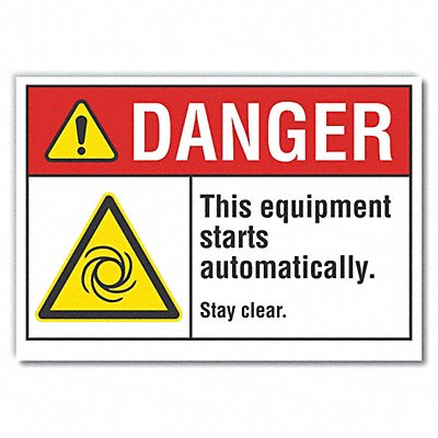 Danger Sign 7 in x 10 in Non-PVC Polymer