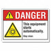 Danger Sign 7 in x 10 in Non-PVC Polymer