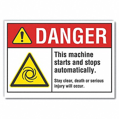 Danger Sign 10in x 14in Non-PVC Polymer