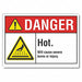 Hot Surface Danger Rflct Lbl 7inx10in