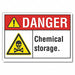 Chemicals Danger Rflct Label 7inx10in