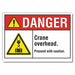 Crane  Hoists Danger Rflctv Labl 7x10in