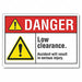 Low Clearance Danger Rflct Lbl 10x14in