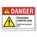 Hazardous Mtrl Danger Rflct Lbl 5x7in