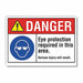 Eye Danger Rflct Label 10 in x 14 in