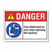 Face Mask Danger Rflct Label 5inx7in