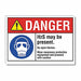 H(2)S Poisonous Gas Rflct Lbl 3.5x5in