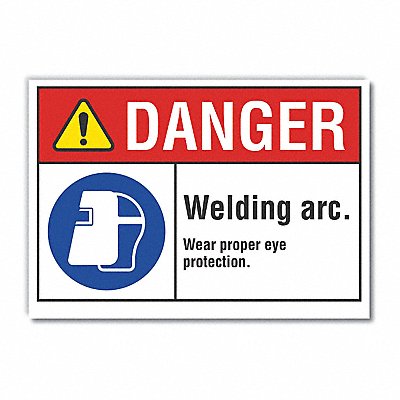 Eye Danger Rflctv Label 5inx7in