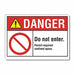 Confined Space Danger Rflct Lbl 5inx7in