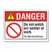 Welding Danger Label 3.5x5in Polyester