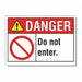 Exit Entrance DangerLbl 3.5x5in Polyest