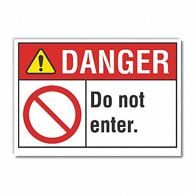 Danger Sign 10in x 14in Non-PVC Polymer
