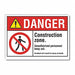 Construct Area Danger Rflct Lbl 5x7in