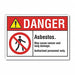 Asbestos Danger Rflct Label 3.5inx 5in