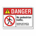 Pedestrian Traffic Danger Lbl 5x7in