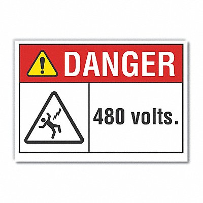 Voltage Danger Rflct Label 10inx14in