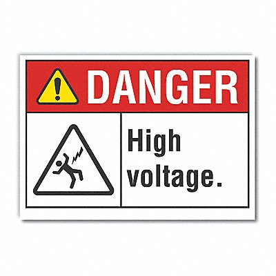 High Voltage Danger Rflctv Label 5inx7in
