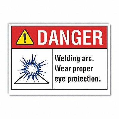 Eye Danger Rflct Label 10 in x 14 in
