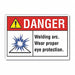 Eye Danger Rflct Label 7 in x 10 in