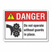 Machine Guards DangerLbl 3.5x5in Polyest