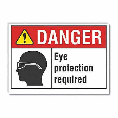 Eye Danger Rflctv Label 3.5inx5in