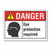 Eye Danger Label 10inx14in Polyester