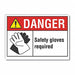 Hand Danger Label 3.5inx5in Polyester