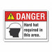 Hard Hat Danger Rflct Label 5inx7in