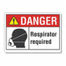 Respirator Required Danger Lbl 10x14in