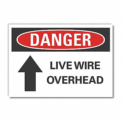 Live Wire Danger Rflct Label 10inx14in
