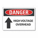 High Voltage Danger Rflctv Label 3.5x5in