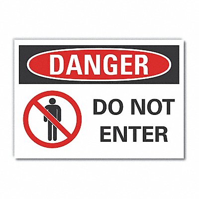 Exit Entrance Danger Lbl 10x14in Polyest