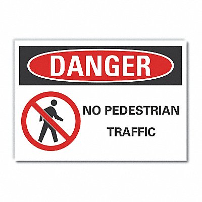 Pedestrian Trfc Danger RflctLbl 10x14in