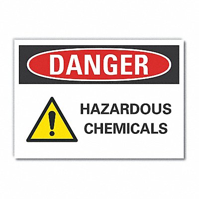 Hazardous Chem Danger Rflct Lbl 7x10in