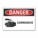 Corrosive Mtrls Danger RflctvLbl 3.5x5in