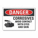 Corrosive Mtrl Danger Lbl 10x14in