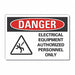 Elec Equip Danger Lbl 5x7in Polyester