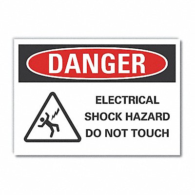 Elec Hazrd Danger Lbl 10x14in Polyester