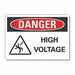 High Voltage Danger Lbl 10x14in Polyest
