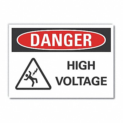 High Voltage Danger Rflctv Label 10x14in