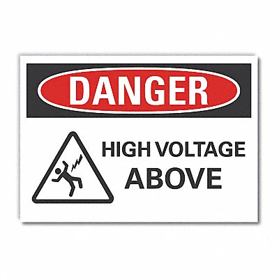 High Voltage Danger Rflct Lbl 5inx7in
